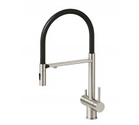 Смеситель Avrora Kitchen AV9017S для кухонной мойки с подключением фильтра, нержавеющая сталь