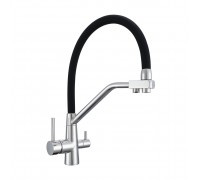 Смеситель Avrora Kitchen AV9006 для кухонной мойки с подключением к фильтру, хром