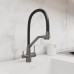 Смеситель Avrora Kitchen AV9006GM для кухонной мойки с подключением к фильтру, графит