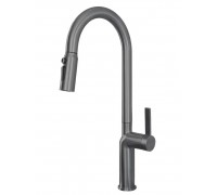 Смеситель Avrora Kitchen AV9015GM для кухонной мойки, оружейная сталь