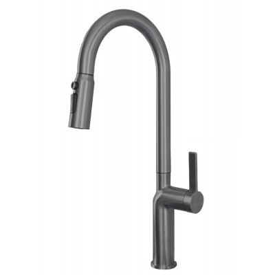 Смеситель Avrora Kitchen AV9015GM для кухонной мойки, оружейная сталь