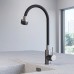 Смеситель Avrora Kitchen AV9001S для кухонной мойки с гибким изливом, нержавеющая сталь