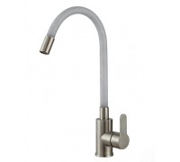 Смеситель Avrora Kitchen AV9002SG для кухонной мойки с гибким изливом, нержавеющая сталь