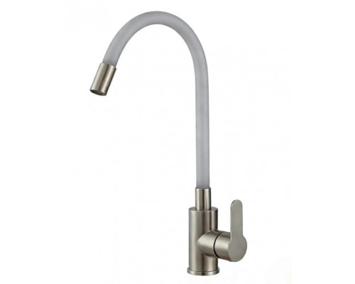 Смеситель Avrora Kitchen AV9002SG для кухонной мойки с гибким изливом, нержавеющая сталь