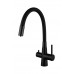 Смеситель Avrora Kitchen AV9008B для кухонной мойки с подключением к фильтру, черный/матовый