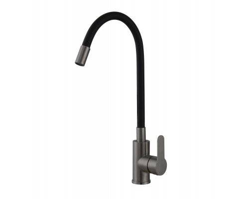 Смеситель Avrora Kitchen AV9002GM для кухонной мойки, оружейная сталь