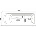 Акриловая ванна BAS Аякс 1700х700 без гидромассажа с каркасом В 00130