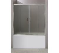 Шторка для ванны BelBagno Uno 170x145 UNO-VF-2-170/145-P-Cr профиль хром, стекло рифлёное