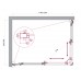 Душевой уголок BelBagno Luce 120x90х195 LUCE-AH-2-120/90-C-Cr профиль хром, стекло прозрачное