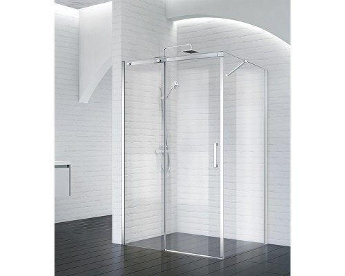 Душевой уголок BelBagno Acqua 120x100х195 ACQUA-AH-1-120/100-C-Cr профиль хром, стекло прозрачное