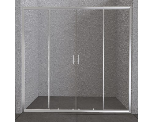 Душевая дверь BelBagno Unique 150-180x190 UNIQUE-BF-2-150/180-C-Cr профиль хром, стекло прозрачное