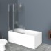 Шторка для ванны BelBagno Uno 90x150 UNO-V-11-90/150-P-Cr профиль хром, стекло рифлёное