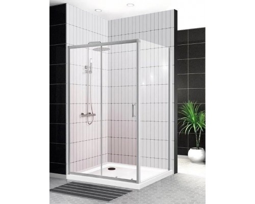 Душевой уголок BelBagno Uno 100x80x185 UNO-AH-1-100/80-C-Cr профиль хром, стекло прозрачное