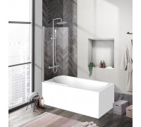 Шторка для ванны BelBagno Uno 85x150 UNO-V-1-85/150-C-Cr профиль хром, стекло прозрачное