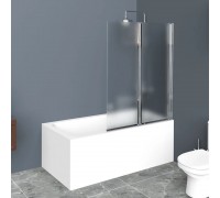 Шторка для ванны BelBagno Uno 100x150 UNO-V-2-100/150-P-Cr-R профиль хром, стекло рифлёное