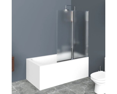 Шторка для ванны BelBagno Uno 100x150 UNO-V-2-100/150-P-Cr-R профиль хром, стекло рифлёное