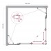 Душевой уголок BelBagno Luce 130x125х195 LUCE-AH-22-130/125-C-Cr профиль хром, стекло прозрачное