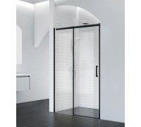 Душевая дверь BelBagno Acqua 130x195 ACQUA-BF-1-130-C-NERO профиль черный/матовый, стекло прозрачное