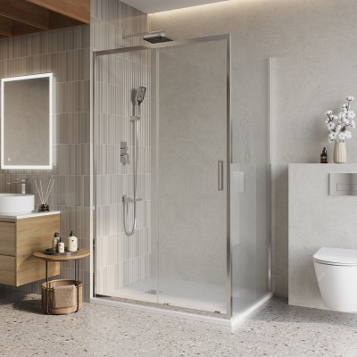 Душевой уголок BelBagno Luce 150x100х195 LUCE-AH-1-150/100-C-Cr профиль хром, стекло прозрачное