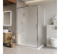 Душевой уголок BelBagno Luce 120x90х195 LUCE-AH-1-120/90-P-Cr профиль хром, стекло рифлёное
