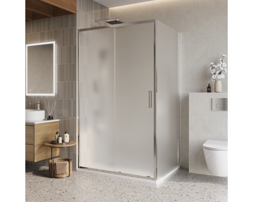 Душевой уголок BelBagno Luce 120x90х195 LUCE-AH-1-120/90-P-Cr профиль хром, стекло рифлёное