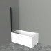 Шторка для ванны BelBagno Uno 90x150 UNO-V-1-90/150-C-NERO профиль черный/матовый, стекло прозрачное