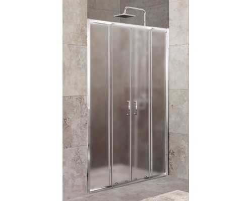 Душевая дверь BelBagno Unique 150-180x190 UNIQUE-BF-2-150/180-P-Cr профиль хром, стекло рифлёное