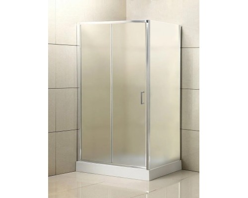 Душевой уголок BelBagno Uno 100x80x195 UNO-195-AH-1-100/80-P-Cr профиль хром, стекло рифлёное