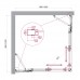 Душевой уголок BelBagno Luce 100x100х195 LUCE-A-22-80+20-C-Cr профиль хром, стекло прозрачное