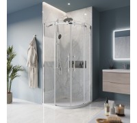 Душевой уголок BelBagno Marino 90x90x195 MARINO-R-2-90-C-Cr профиль хром, стекло прозрачное