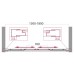 Шторка для ванны BelBagno Unique 150-180х140 UNIQUE-VF-2-150/180-140-C-Cr профиль хром, стекло прозрачное