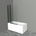 Шторка для ванны BelBagno Uno 100x150 UNO-V-11-100/150-C-NERO профиль черный/матовый, стекло прозрачное