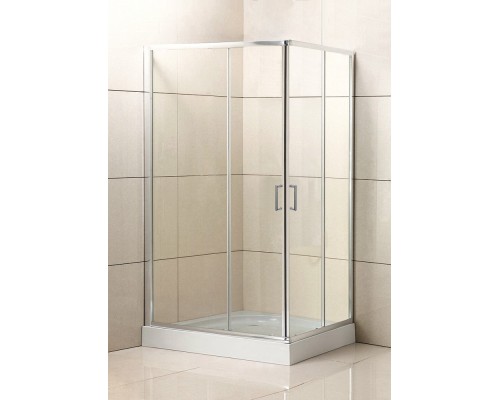 Душевой уголок BelBagno Uno 100x90x195 UNO-195-AH-2-100/90-C-Cr профиль хром, стекло прозрачное