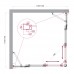 Душевой уголок BelBagno Luce 115x115х195 LUCE-A-22-90+25-C-Cr профиль хром, стекло прозрачное