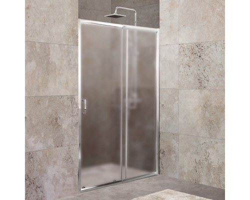 Душевая дверь BelBagno Unique 110-125x190 UNIQUE-BF-1-110/125-P-Cr профиль хром, стекло рифлёное