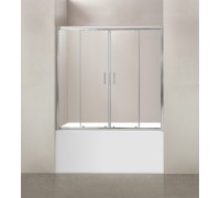 Шторка для ванны BelBagno Uno 170x145 UNO-VF-2-170/145-C-Cr профиль хром, стекло прозрачное