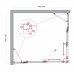 Душевой уголок BelBagno Luce 120x110х195 LUCE-AH-22-120/110-C-Cr профиль хром, стекло прозрачное