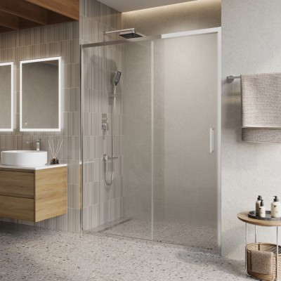 Душевая дверь BelBagno Luce 150x195 LUCE-BF-1-150-C-Cr профиль хром, стекло прозрачное