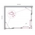 Душевой уголок BelBagno Luce 130x105х195 LUCE-AH-22-130/105-C-Cr профиль хром, стекло прозрачное