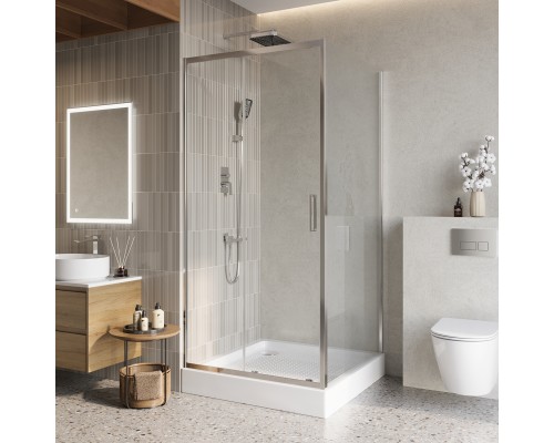 Душевой уголок BelBagno Luce 100x100х195 LUCE-A-1-100/100-C-Cr профиль хром, стекло прозрачное