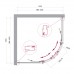 Душевой уголок BelBagno Uno 100x100x195 UNO-195-R-2-100-C-Cr профиль хром, стекло прозрачное