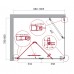 Душевой уголок BelBagno Albano 100x80x195 ALBANO-ASH-1-100/80-C-Cr профиль хром, стекло прозрачное
