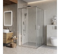 Душевой уголок BelBagno Luce 110x110х195 LUCE-A-22-80+30-C-Cr профиль хром, стекло прозрачное