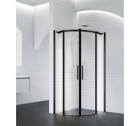 Душевой уголок BelBagno Acqua 90x90х195 ACQUA-R-2-90-C-NERO профиль черный/матовый, стекло прозрачное