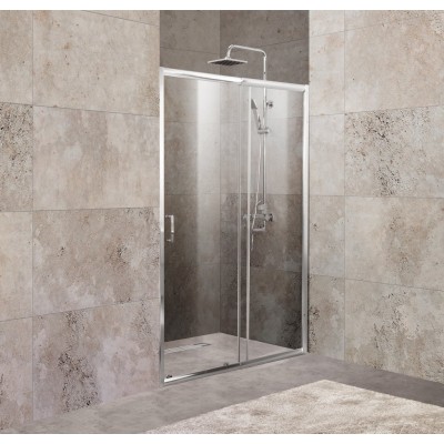 Душевая дверь BelBagno Unique 100-115x190 UNIQUE-BF-1-100/115-C-Cr профиль хром, стекло прозрачное