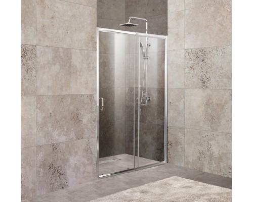 Душевая дверь BelBagno Unique 120-135x190 UNIQUE-BF-1-120/135-C-Cr профиль хром, стекло прозрачное