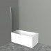 Шторка для ванны BelBagno Uno 90x150 UNO-V-1-90/150-C-Cr профиль хром, стекло прозрачное