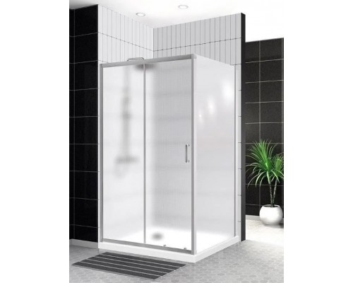 Душевой уголок BelBagno Uno 100x80x185 UNO-AH-1-100/80-P-Cr профиль хром, стекло рифлёное