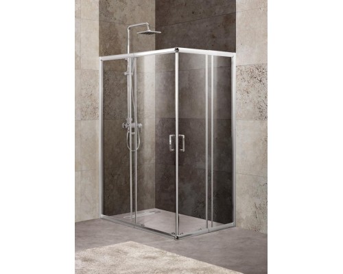 Душевой уголок BelBagno Unique 100-115x75-90x190 UNIQUE-AH-2-100/115-75/90-C-Cr профиль хром, стекло прозрачное