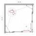 Душевой уголок BelBagno Luce 130x130х195 LUCE-A-22-100+30-C-Cr профиль хром, стекло прозрачное